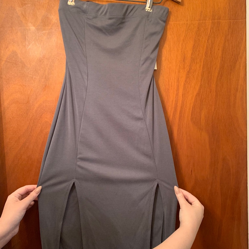 Gray S Mystique Boutique Club Dress with Slits NWT